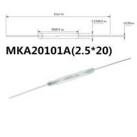 Геркон MKA-20101 2.5х20 мм контакты разомкнуты