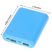 DIY Power Bank Box 4x18650 зарядное устройство портативное Синий