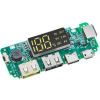 Модуль для PowerBANK з LED дисплеєм з трьома портами USB 5V 2.4A