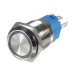 Кнопка антивандальна з фіксацією та підсвічуванням D=16mm 12-24V зелена