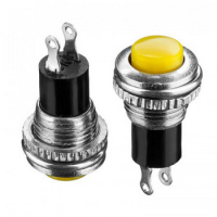Кнопка DS-316 жовта без фіксації