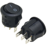 Переключатель KCD1-105-3P с черной кнопкой 250V 3A ON-ON