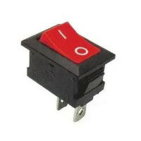 Перемикач KCD11 3A 250V 2pin з червоною кнопкою