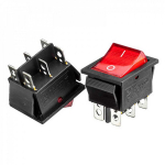 Переключатель с подсветкой KCD4-202 6pin ON-ON красный