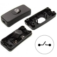 Клавишный переключатель для светильника KCD5-303 2A 250V черный