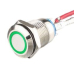 Кнопка антивандальная без фиксации LA128-12A D=12mm 3V зеленая