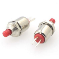 Кнопка DS-402 OFF-(ON) 0.5A 125V без фиксации красная