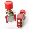 Кнопковий перемикач без фіксації PS-102 червоний 3pin