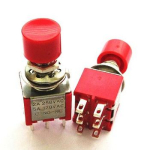 Кнопочный переключатель без фиксации PS-202 красный 6pin