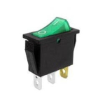 Переключатель KCD3-102N ON-OFF с подсветкой зеленый