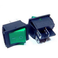 Включатель KCD4 16A 250V AC ON-OFF с зеленой индикацией