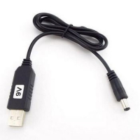 Кабель USB-DC для роутера 9V питания от PowerBank, преобразователь 5V на 9V разъем DC 5.5x2.1mm