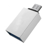 Переходник OTG microUSB – USB адаптер серебристый