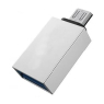 Переходник OTG microUSB – USB адаптер серебристый