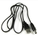 Кабель USB-5.5/2.1 мм для питания устройств 100 см черный