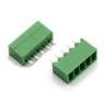 Клемник KF2EDGV-Y 3.81mm 5pin прямий зелений