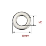 Шайба нержавеющая плоская A2 AISI 304 M5x10x0.5mm