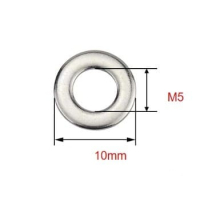 Шайба нержавеющая плоская A2 AISI 304 M5x10x0.5mm