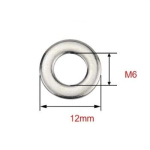 Шайба нержавеющая плоская A2 AISI 304 M6x12x0.7mm