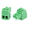 Клеммник KF2EDGV 3.81mm 2pin прямой зеленый