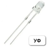 Светодиод ультрафиолетовый LED 3мм 365-370нм