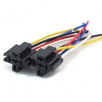Колодка для автомобильного реле с проводами 5pin
