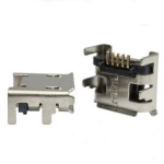 Гнездо microUSB B female 4 feet (L=6.6) flat DIP 5p
