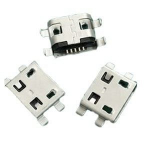 Гнездо micro USB 5pin для монтажа в отверстия
