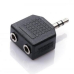 Переходник мини джек mini-Jack 3.5 мм разветвитель для наушников стерео