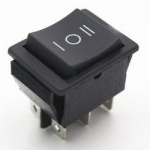 Переключатель KCD4-203 ON-OFF-ON 6pin черный