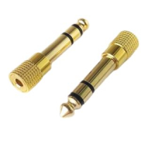Перехідник стерео Jack 6.35мм Mini-jack 3.5мм жовтий