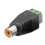 Разъем RCA AV гнездо под зажим тюльпан с клеммой под винт (RCA-F)