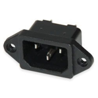 Разъем сетевой AS-05 3-pin штекер на корпус (AC-04)