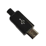 Штекер на кабель MA-015 microUSB черный