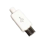 Штекер на кабель MA-014 microUSB белый