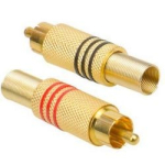Штекера на кабель RCA CC-010R золотой (пара)