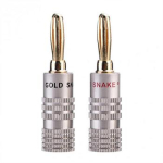 Штекеры 8007 Banan GOLD SNAKE (пара)