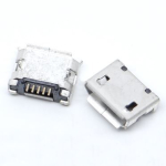 Гнездо micro USB 5pin край изогнутый