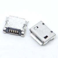 Гнездо micro USB 5pin край изогнутый