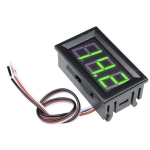 Вольтметр цифровой 0-100VDC панельный 3pin зеленый