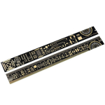 Линейка радиолюбителя 25 см PCB ruler с размерами электронных компонентов