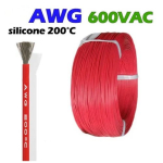 Силиконовый кабель 10AWG термостойкий луженый многожильный (красный)