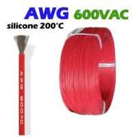Силиконовый кабель 17AWG термостойкий луженый многожильный (красный)