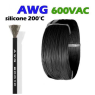 Силіконовий кабель 10AWG термостійкий луджений багатожильний (чорний)